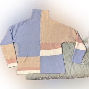 NWT color block sweater size L.